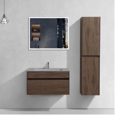 Комплект мебели темный дуб 80 см Vincea Chiara VMC-2C800RO + VCB-13800G + VLM-3VN800