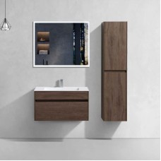 Комплект мебели темный дуб 80 см Vincea Chiara VMC-2C800RO + VCB-13800W + VLM-3VN800