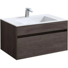 Комплект мебели темный дуб 80 см Vincea Chiara VMC-2C800RO + VCB-13800W + VLM-3VN800