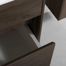 Комплект мебели темный дуб 80 см Vincea Chiara VMC-2C800RO + VCB-13800W + VLM-3VN800