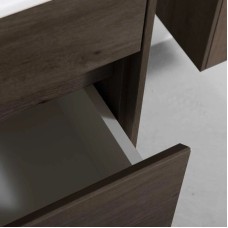 Комплект мебели темный дуб 80 см Vincea Chiara VMC-2C800RO + VCB-13800W + VLM-3VN800