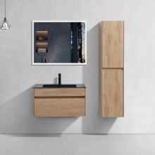 Комплект мебели натуральный дуб 80 см Vincea Chiara VMC-2C800NO + VCB-13800B + VLM-3VN800