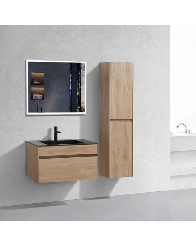 Комплект мебели натуральный дуб 80 см Vincea Chiara VMC-2C800NO + VCB-13800B + VLM-3VN800