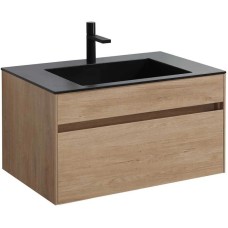 Комплект мебели натуральный дуб 80 см Vincea Chiara VMC-2C800NO + VCB-13800B + VLM-3VN800