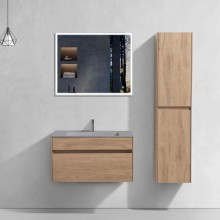 Комплект мебели натуральный дуб 80 см Vincea Chiara VMC-2C800NO + VCB-13800G + VLM-3VN800