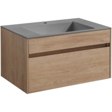 Комплект мебели натуральный дуб 80 см Vincea Chiara VMC-2C800NO + VCB-13800G + VLM-3VN800