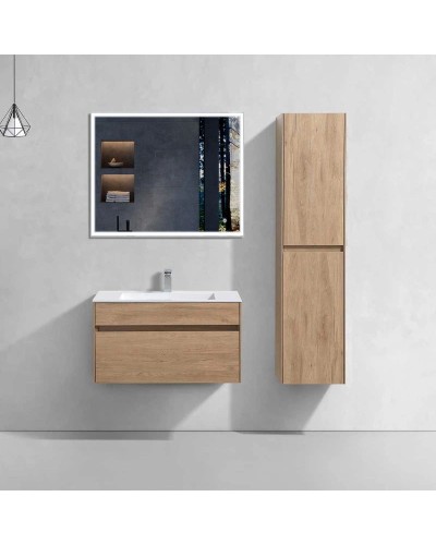 Комплект мебели натуральный дуб 80 см Vincea Chiara VMC-2C800NO + VCB-13800W + VLM-3VN800