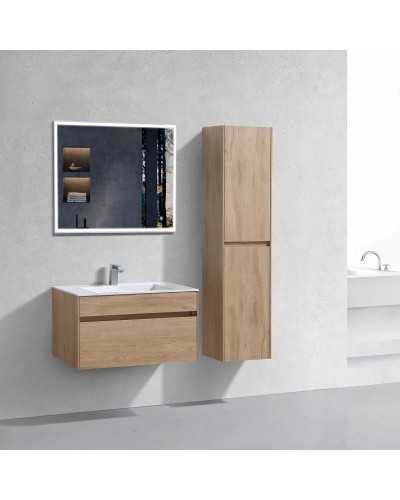 Комплект мебели натуральный дуб 80 см Vincea Chiara VMC-2C800NO + VCB-13800W + VLM-3VN800