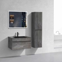 Комплект мебели серый камень 80 см Vincea Chiara VMC-2C800GS + VCB-13800B + VLM-3VN800