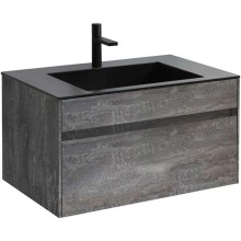 Комплект мебели серый камень 80 см Vincea Chiara VMC-2C800GS + VCB-13800B + VLM-3VN800