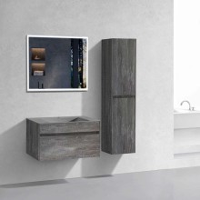 Комплект мебели серый камень 80 см Vincea Chiara VMC-2C800GS + VCB-13800G + VLM-3VN800