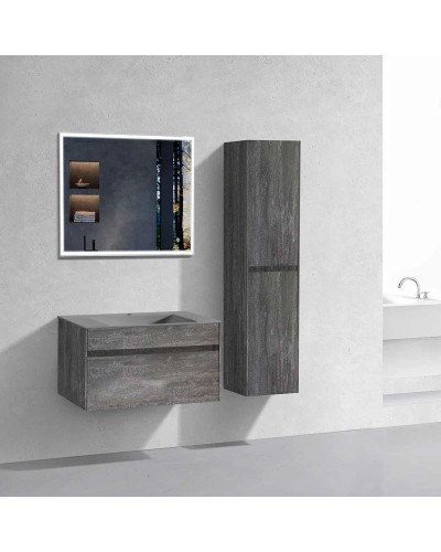 Комплект мебели серый камень 80 см Vincea Chiara VMC-2C800GS + VCB-13800G + VLM-3VN800