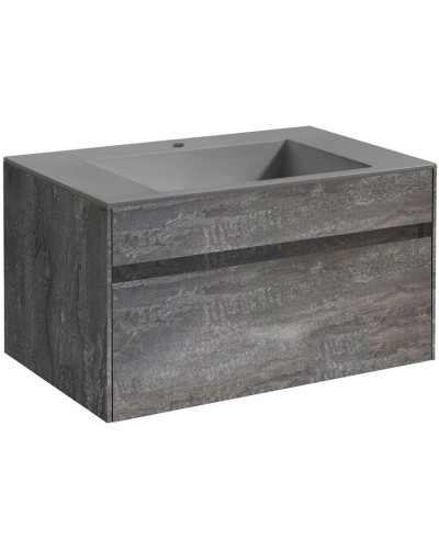 Комплект мебели серый камень 80 см Vincea Chiara VMC-2C800GS + VCB-13800G + VLM-3VN800