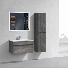 Комплект мебели серый камень 80 см Vincea Chiara VMC-2C800GS + VCB-13800W + VLM-3VN800