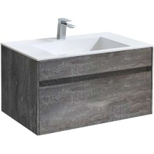 Комплект мебели серый камень 80 см Vincea Chiara VMC-2C800GS + VCB-13800W + VLM-3VN800