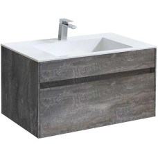 Комплект мебели серый камень 80 см Vincea Chiara VMC-2C800GS + VCB-13800W + VLM-3VN800