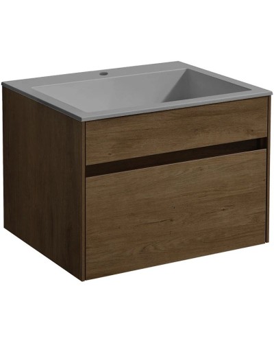 Комплект мебели дуб табачный 60 см Vincea Chiara VMC-2C600TO + VCB-13600G + VLM-3VN600