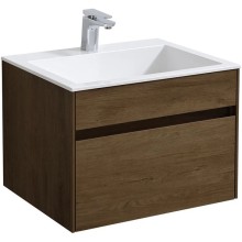 Комплект мебели дуб табачный 60 см Vincea Chiara VMC-2C600TO + VCB-13600W + VLM-3VN600