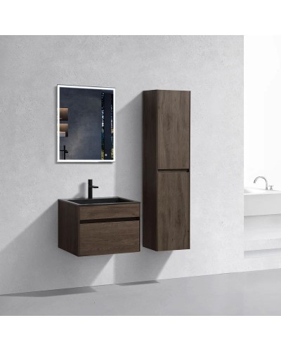 Комплект мебели темный дуб 60 см Vincea Chiara VMC-2C600RO + VCB-13600B + VLM-3VN600