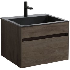 Комплект мебели темный дуб 60 см Vincea Chiara VMC-2C600RO + VCB-13600B + VLM-3VN600