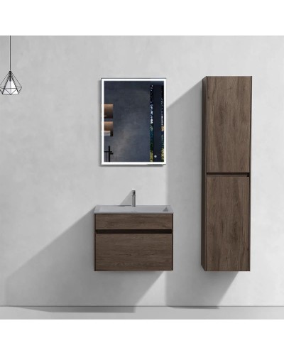 Комплект мебели темный дуб 60 см Vincea Chiara VMC-2C600RO + VCB-13600G + VLM-3VN600