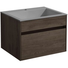 Комплект мебели темный дуб 60 см Vincea Chiara VMC-2C600RO + VCB-13600G + VLM-3VN600