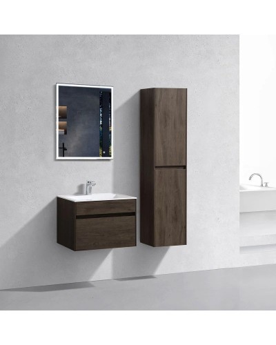 Комплект мебели темный дуб 60 см Vincea Chiara VMC-2C600RO + VCB-13600W + VLM-3VN600