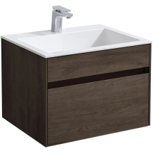 Комплект мебели темный дуб 60 см Vincea Chiara VMC-2C600RO + VCB-13600W + VLM-3VN600