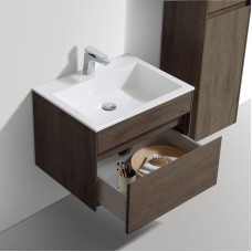 Комплект мебели темный дуб 60 см Vincea Chiara VMC-2C600RO + VCB-13600W + VLM-3VN600