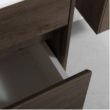 Комплект мебели темный дуб 60 см Vincea Chiara VMC-2C600RO + VCB-13600W + VLM-3VN600