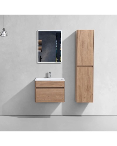 Комплект мебели натуральный дуб 60 см Vincea Chiara VMC-2C600NO + VCB-13600W + VLM-3VN600