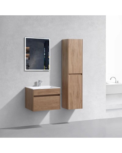 Комплект мебели натуральный дуб 60 см Vincea Chiara VMC-2C600NO + VCB-13600W + VLM-3VN600