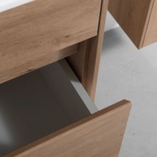 Комплект мебели натуральный дуб 60 см Vincea Chiara VMC-2C600NO + VCB-13600W + VLM-3VN600