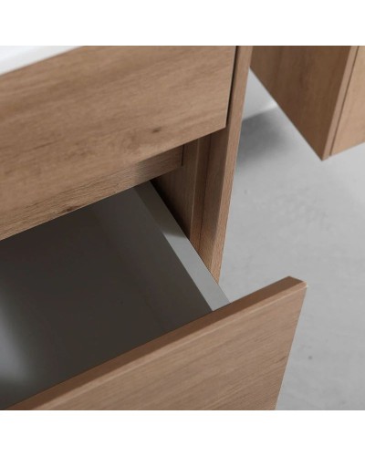 Комплект мебели натуральный дуб 60 см Vincea Chiara VMC-2C600NO + VCB-13600W + VLM-3VN600