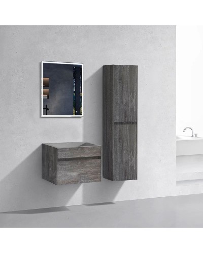 Комплект мебели серый камень 60 см Vincea Chiara VMC-2C600GS + VCB-13600G + VLM-3VN600