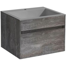 Комплект мебели серый камень 60 см Vincea Chiara VMC-2C600GS + VCB-13600G + VLM-3VN600