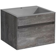 Комплект мебели серый камень 60 см Vincea Chiara VMC-2C600GS + VCB-13600G + VLM-3VN600