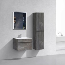 Комплект мебели серый камень 60 см Vincea Chiara VMC-2C600GS + VCB-13600W + VLM-3VN600