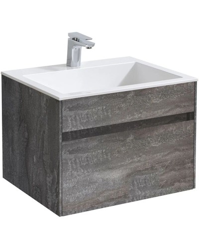 Комплект мебели серый камень 60 см Vincea Chiara VMC-2C600GS + VCB-13600W + VLM-3VN600