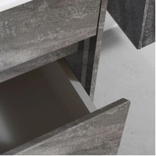 Комплект мебели серый камень 60 см Vincea Chiara VMC-2C600GS + VCB-13600W + VLM-3VN600