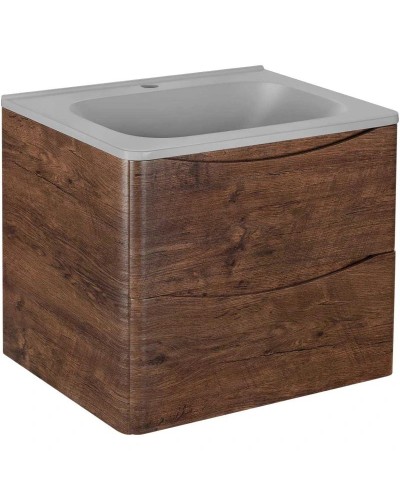 Комплект мебели темный дуб 59,4 см Vincea Paola VMC-2P600RW + VCB-2VP600G + VLM-2N700+