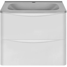 Комплект мебели белый глянец 59,4 см Vincea Paola VMC-2P600GW + VCB-2VP600G + VLM-2N700+