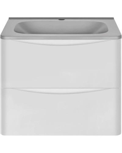 Комплект мебели белый глянец 59,4 см Vincea Paola VMC-2P600GW + VCB-2VP600G + VLM-2N700+