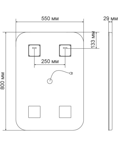 Комплект мебели белый глянец 59,4 см Vincea Paola VMC-2P600GW + VCB-2VP600W + VLM-2D550