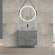 Комплект мебели бетон 59,4 см Vincea Paola VMC-2P600BT + VCB-2VP600G + VLM-2N700+