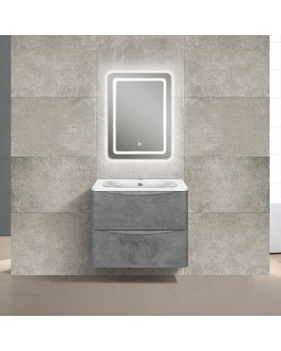 Комплект мебели бетон 59,4 см Vincea Paola VMC-2P600BT + VCB-2VP600W + VLM-2D550