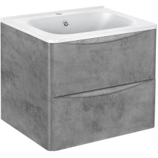 Комплект мебели бетон 59,4 см Vincea Paola VMC-2P600BT + VCB-2VP600W + VLM-2D550