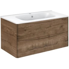 Комплект мебели дуб винтаж 100 см Vincea Paola VMC-2P100VO + VCB-2VP100W + VLM-2A100