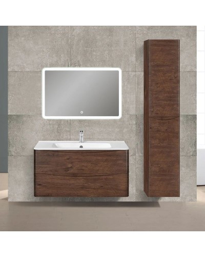 Комплект мебели темный дуб 100 см Vincea Paola VMC-2P100RW + VCB-2VP100W + VLM-2A100