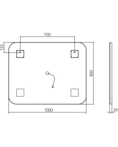 Комплект мебели темный дуб 100 см Vincea Paola VMC-2P100RW + VCB-2VP100W + VLM-2A100
